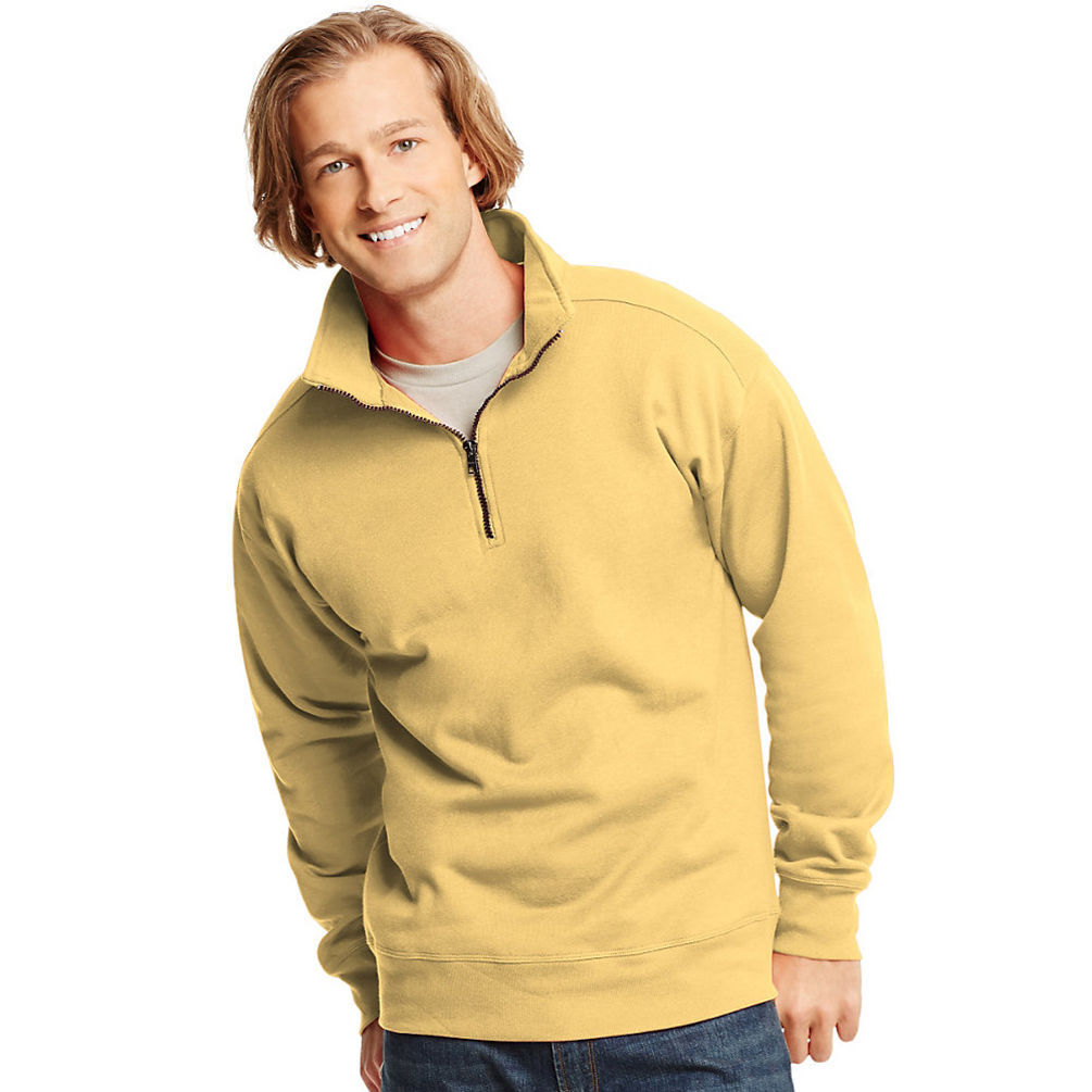 hanes nano quarter zip sweatshirt